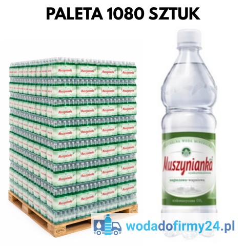 Muszynianka 0,6L woda gazowana paleta 1080 szt hurtowa dostawa
