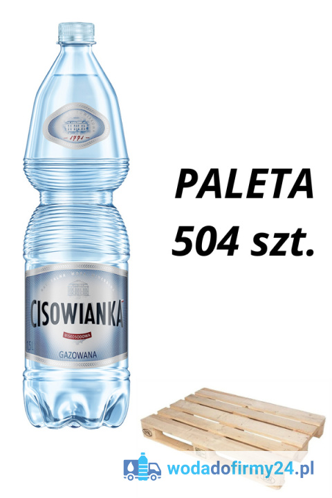 Paleta 504 szt. wody Cisowianka 1,5L gazowana