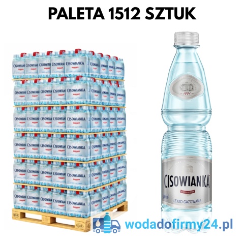 Cisowianka 0,5L woda lekko gazowana paleta 1512 szt hurtowa dostawa