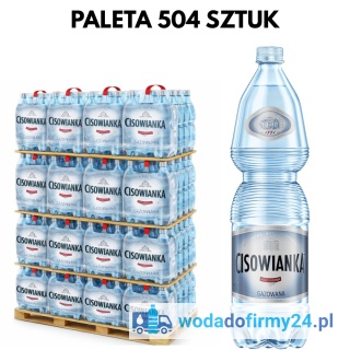 Woda Cisowianka Gazowana 1,5L – Paleta wody 504 szt. 1,95zł/szt. netto