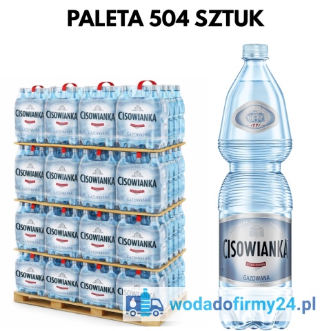 Woda Cisowianka Gazowana 1,5L – Paleta wody 504 szt. 1,95zł/szt. netto
