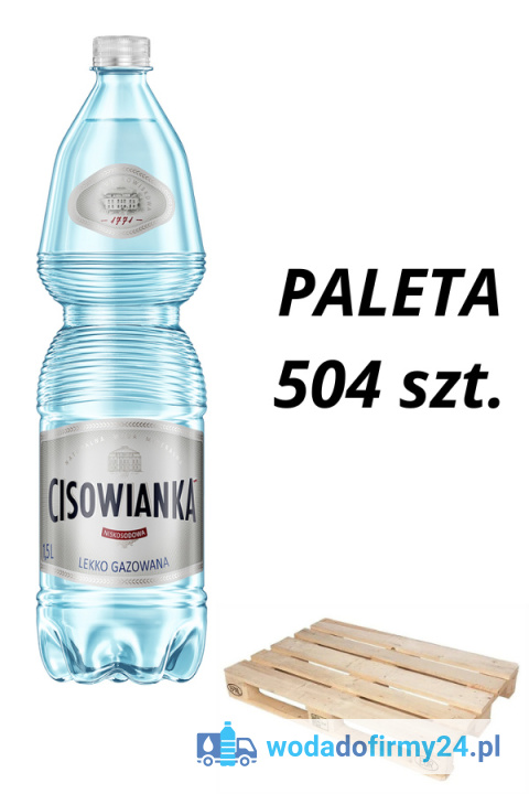 Paleta 504 szt. wody Cisowianka 1,5L lekko gazowana