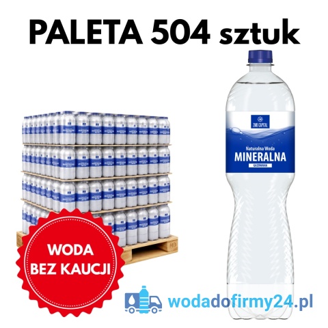 Naturalna Woda Mineralna Ustronianka 1,5L gazowana - paleta wody