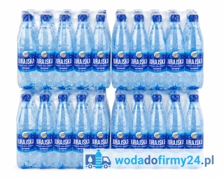 Jurajska Gazowana 0,5L 48 Butelek 4 Zgrzewki | Woda Mineralna PET