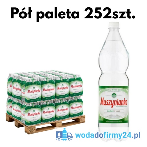 Woda Muszynianka 1,5L niegazowana 252szt. Pół palety